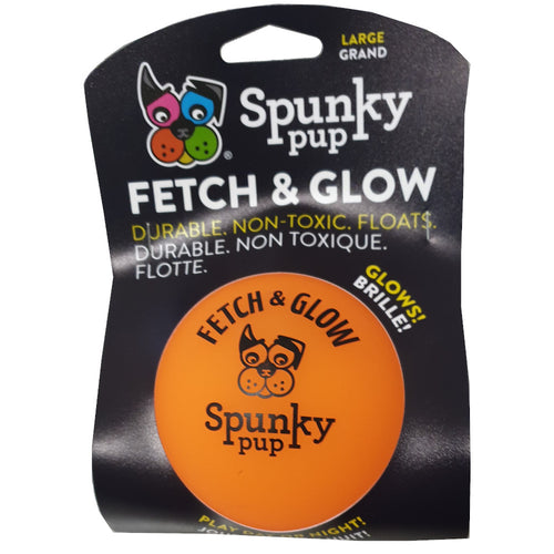 Spunky Pup Fetch & Glow Dog Ball, Large