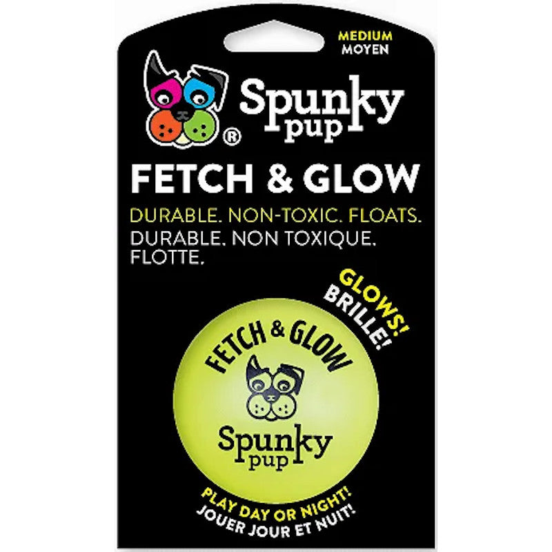 Spunky Pup Fetch & Glow Dog Ball, Medium