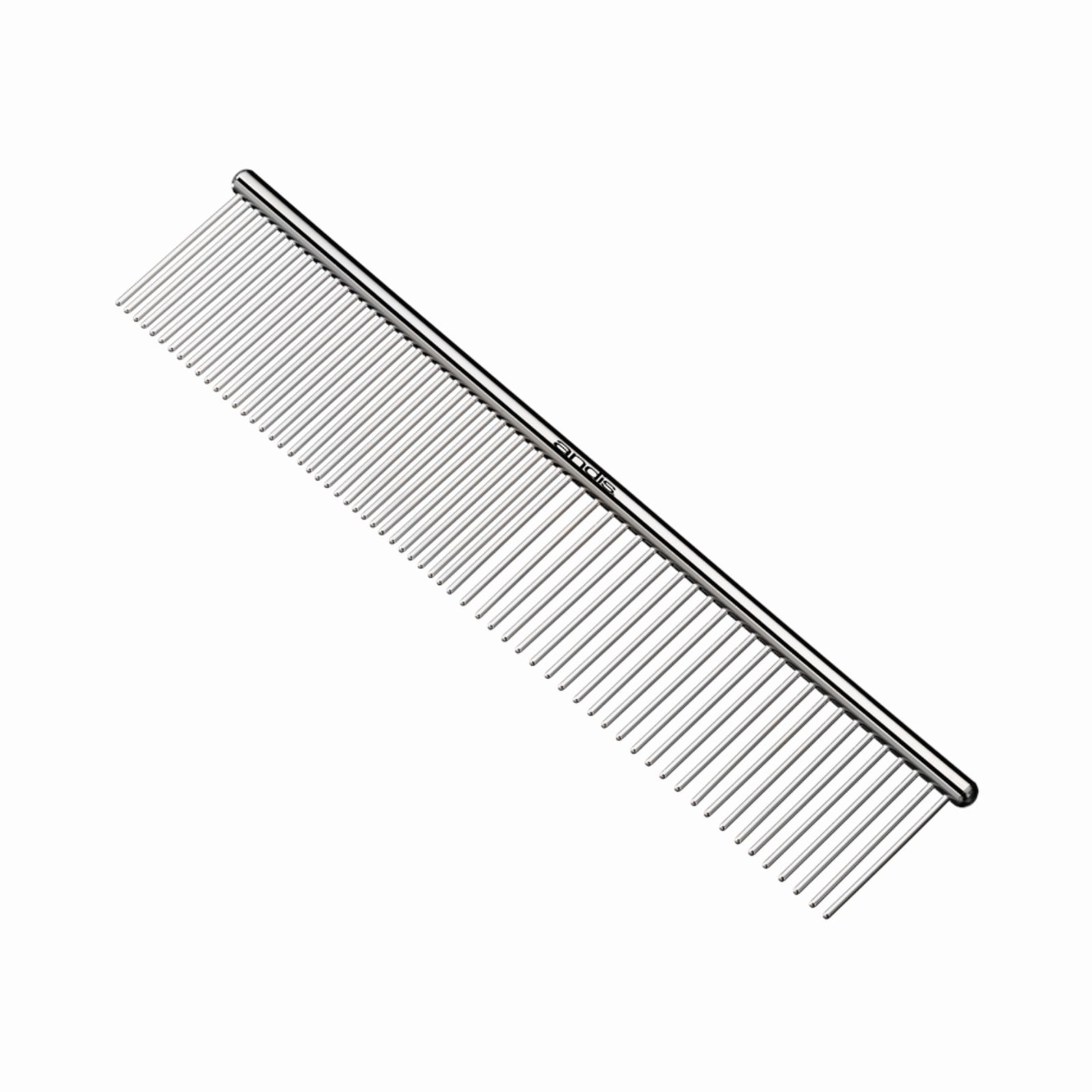 Pet grooming comb with coarse and fine teeth