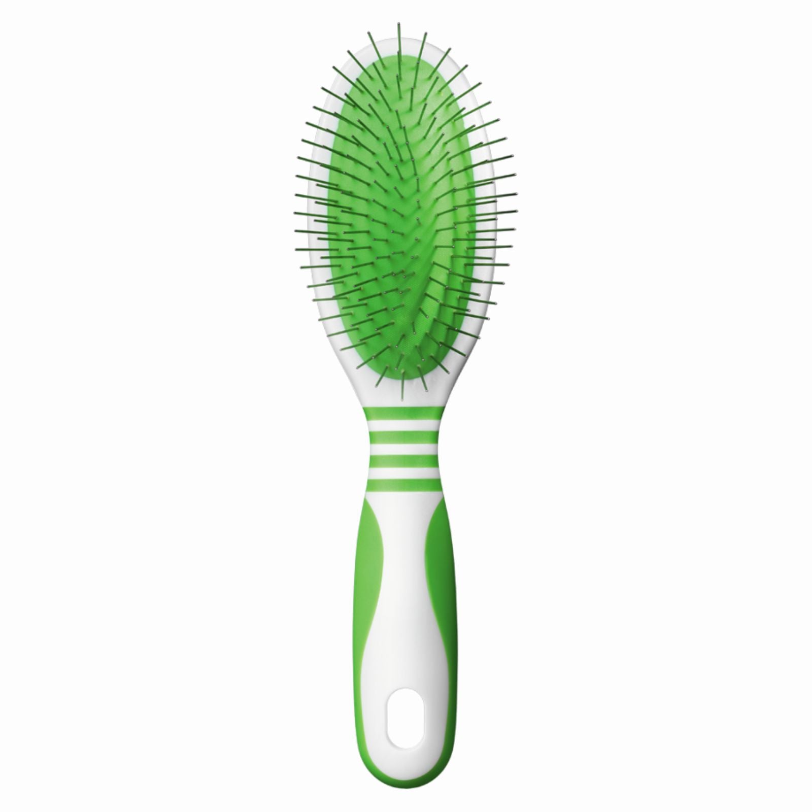 White and Green Medium Andis Grooming Pin Brush for Dogs