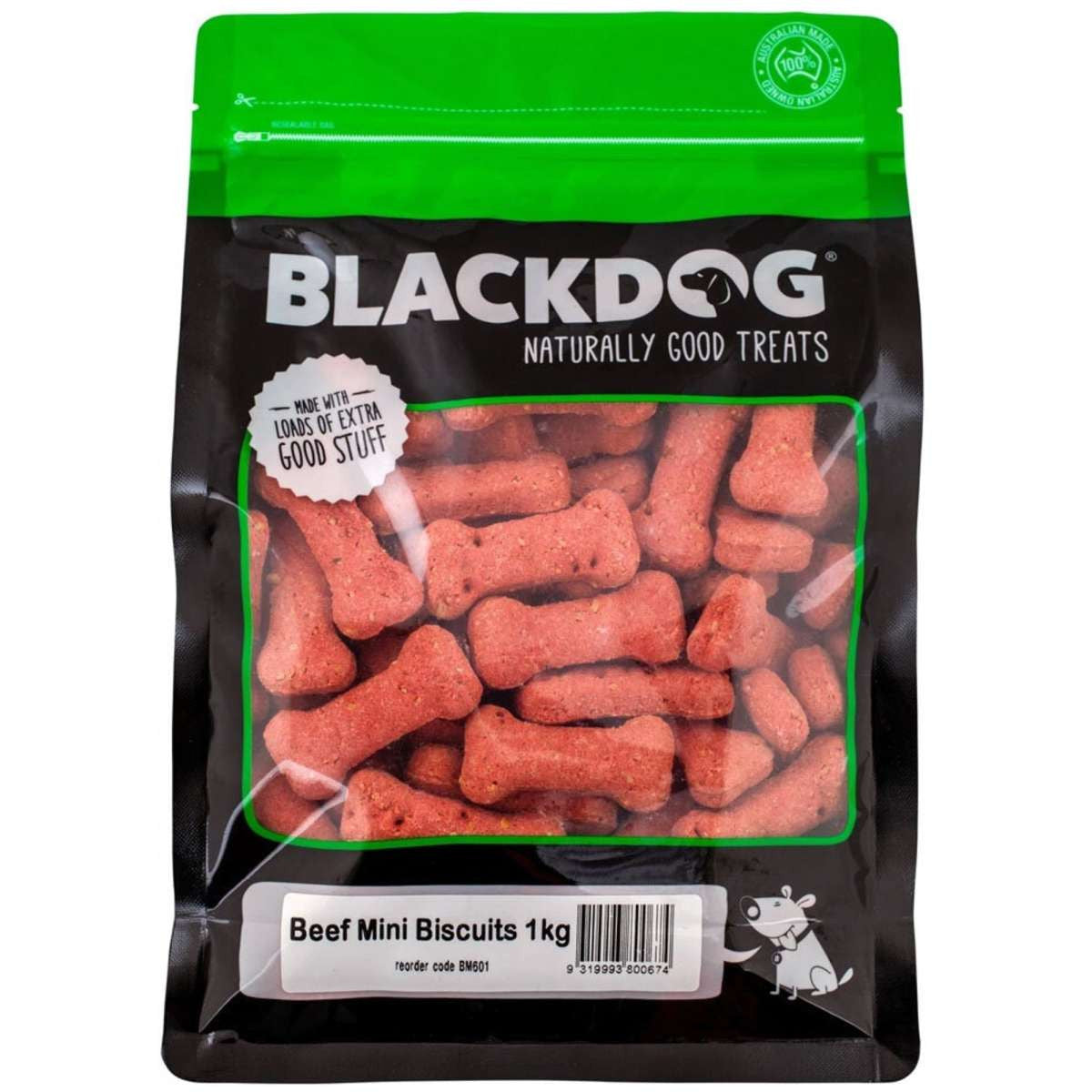 Blackdog Mini Beef Biscuits 1kg - Australian Made Dog Treats