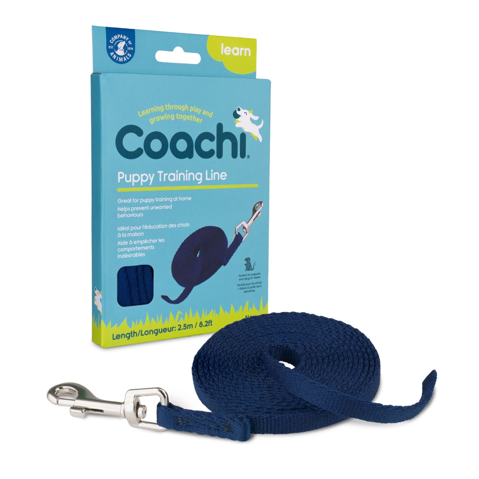 Coachi Puppy Training Line and retail package.