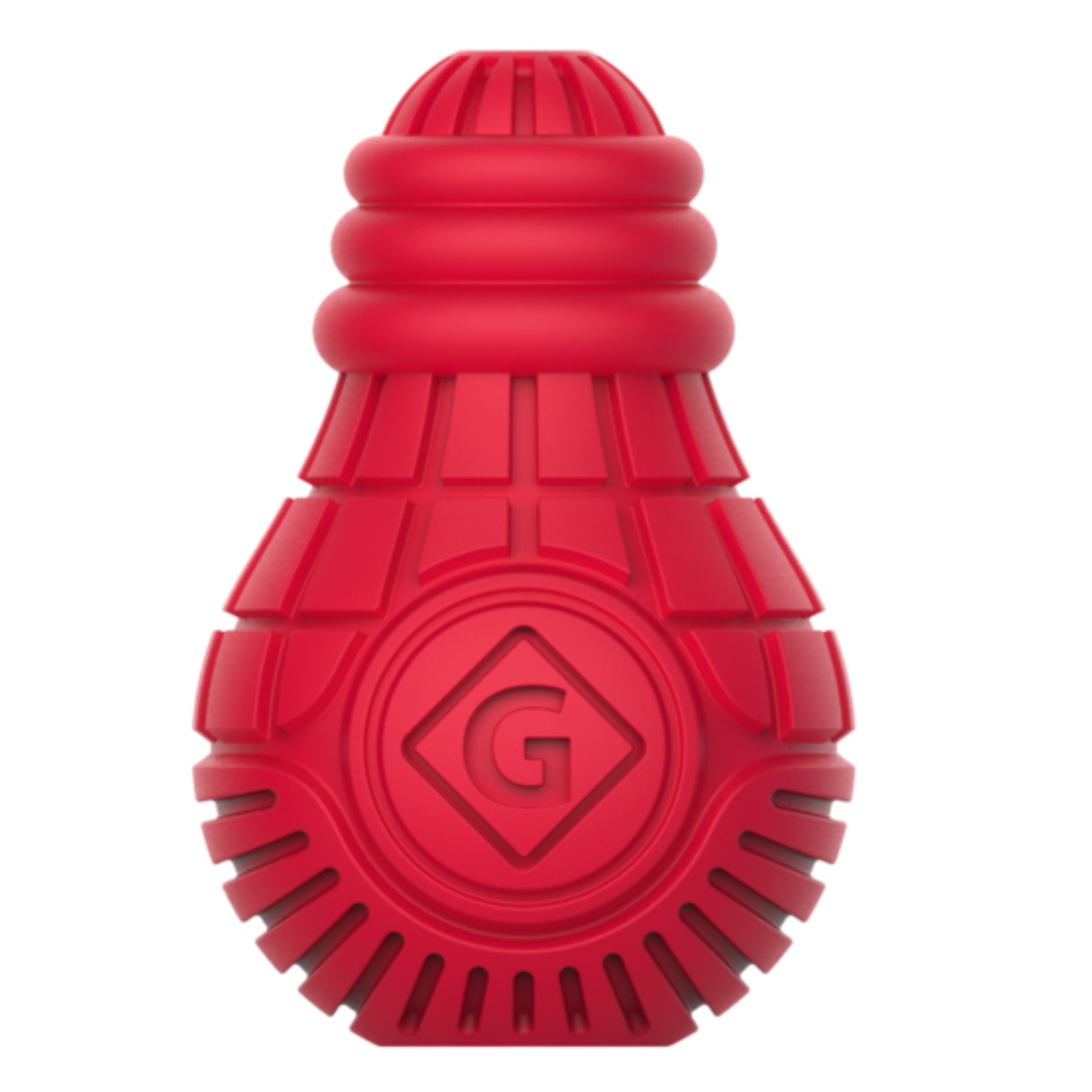 GIGWI Bulb Treat Dispensing Interactive Dog Toy - Colour Red, Size Medium