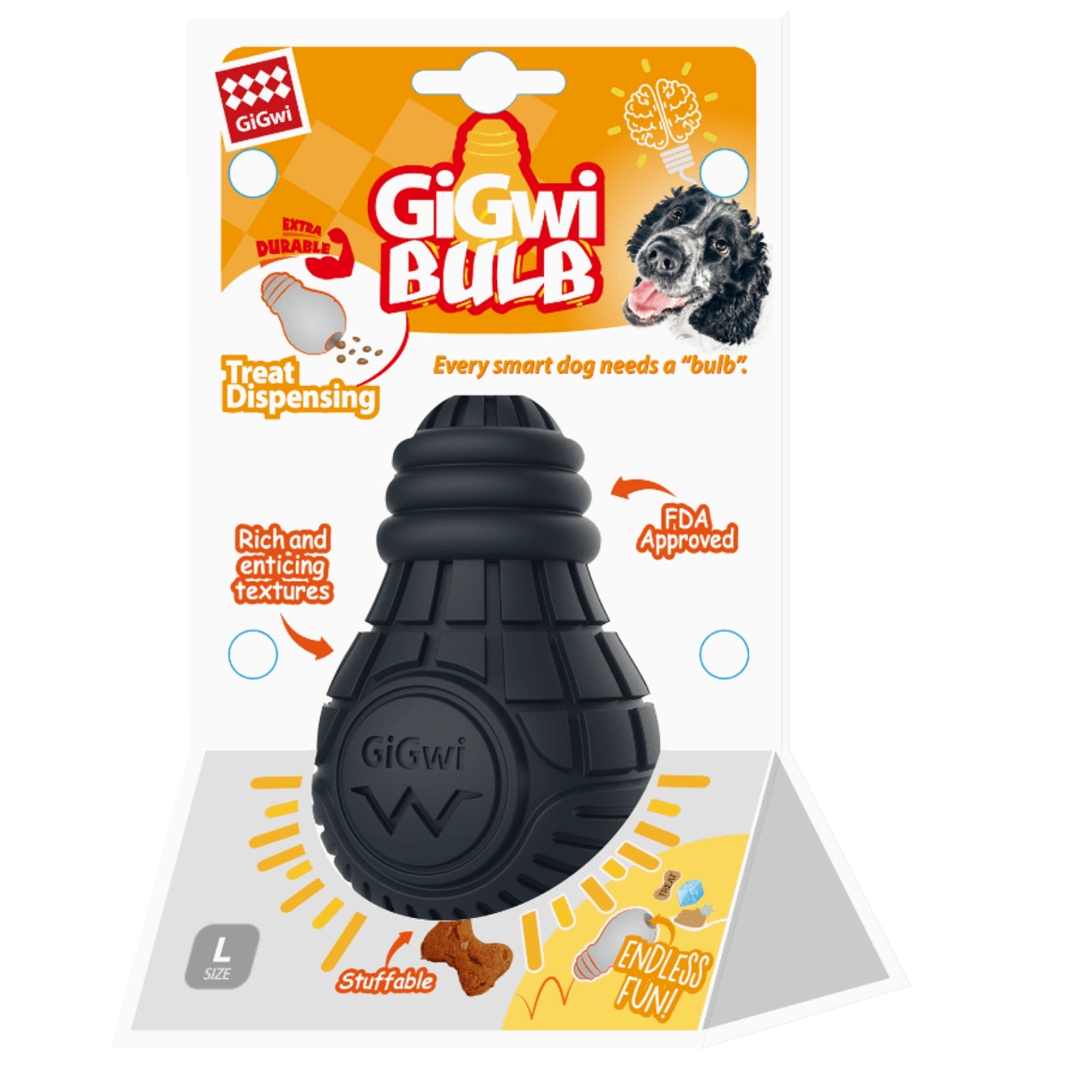 GIGWI Bulb Treat Dispensing Interactive Dog Toy for Large Sized Dogs