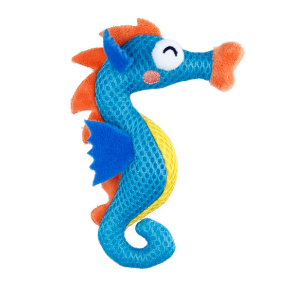 GIGWI Cat Toy, Dental Mesh Seahorse with American Catnip