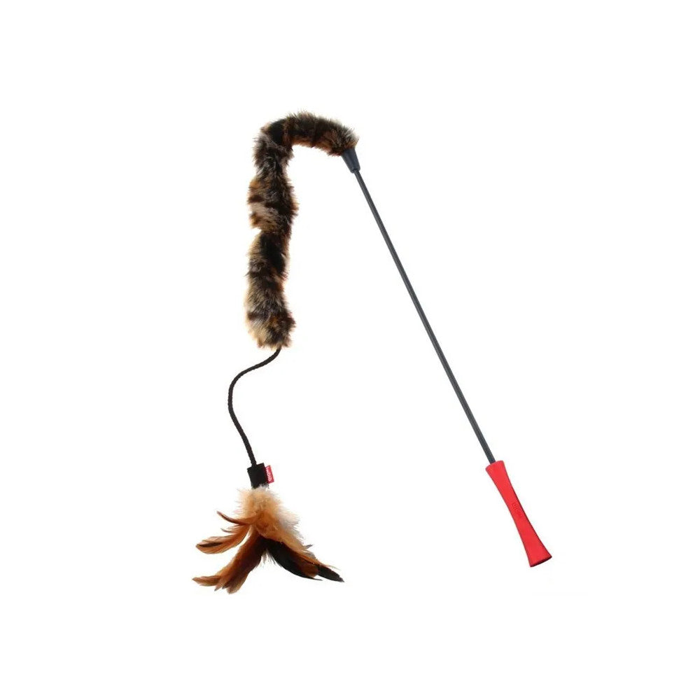 Gigwi Feather Teaser Cat Wand with Plush Tail