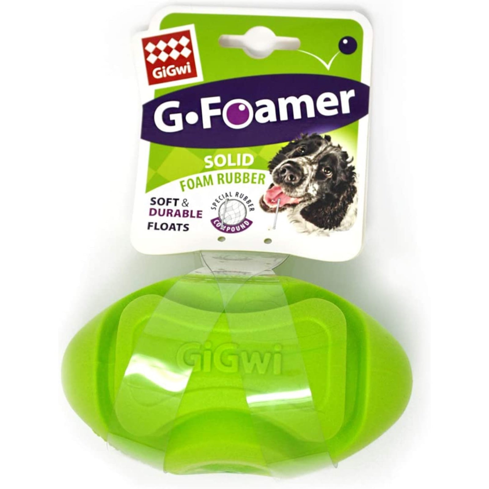GIGWI G-Foamer Rugby Ball Interactive Dog Toy