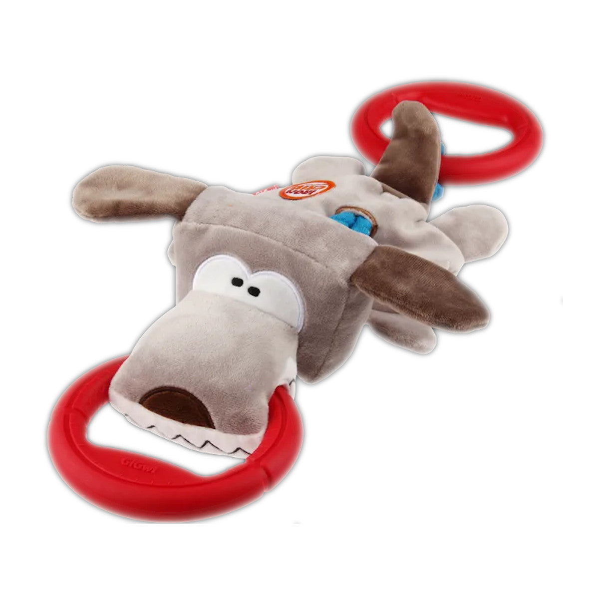 Gigwi Iron Grip Plush Tug Dog Toy with Squeaker