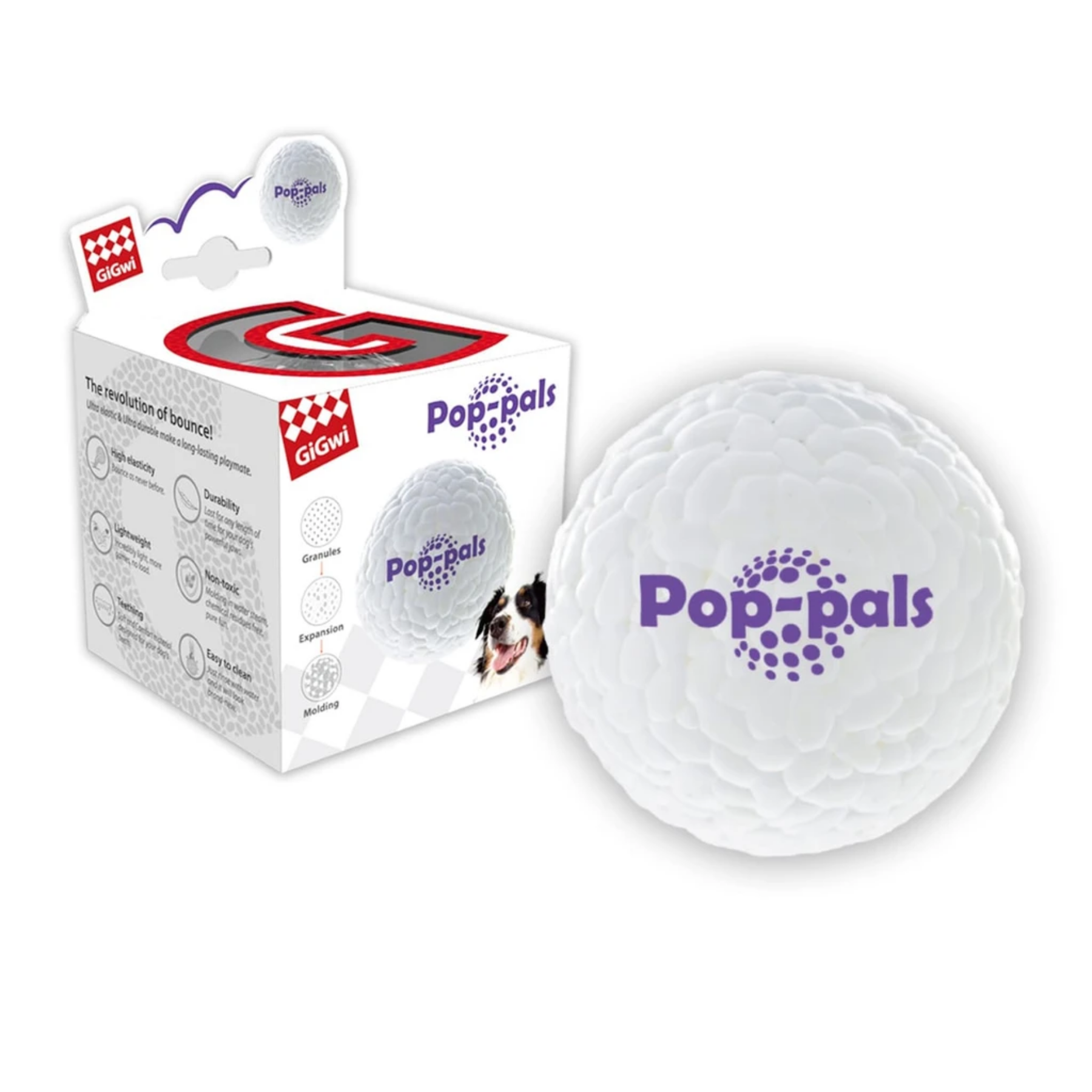 GiGwi Pop Pals Bouncing Ball - Durable Dog Toy