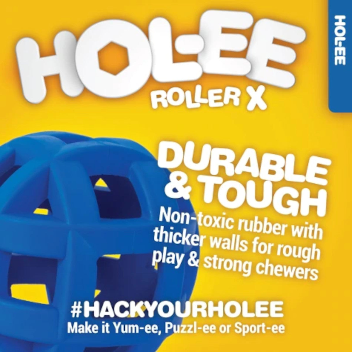 JW Hol-ee Roller X - Non-Toxic Durable Rubber Dog Toy.