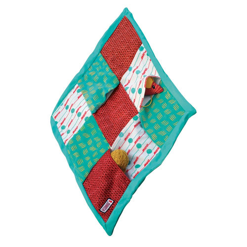 KONG Cat Puzzlements Pockets toy – soft crinkle cat toy with multiple treat pockets for enrichment and play.