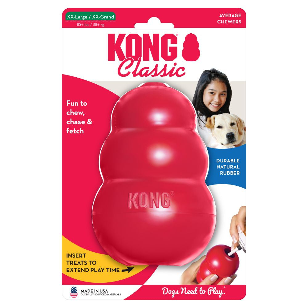 KONG Classic Red Rubber dog toy XX-Large size for dogs over 38kg.
