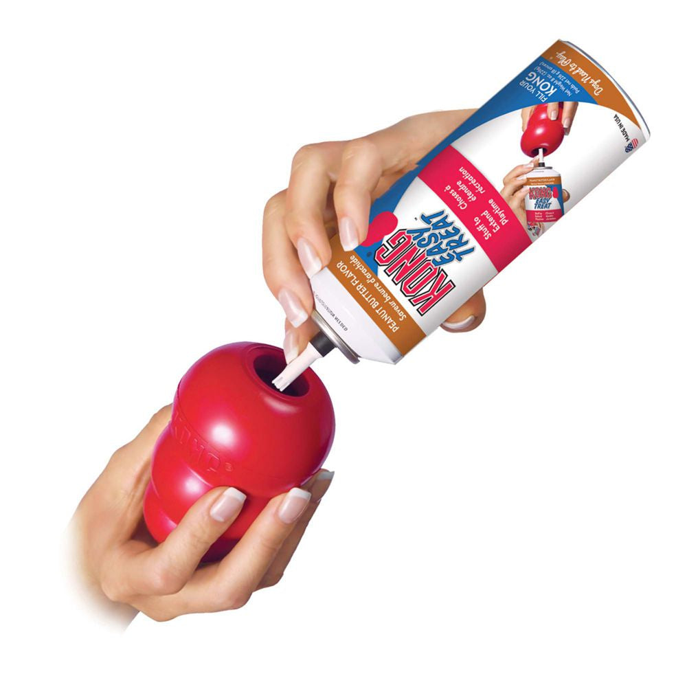 KONG Classic Red Rubber Treat Dispensing Dog Toy. Fill with KONG Easy Treat Paste.