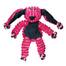 The KONG Floppy Knots Bunny, a durable toy for dogs, with varied textures and internal knotted rope.