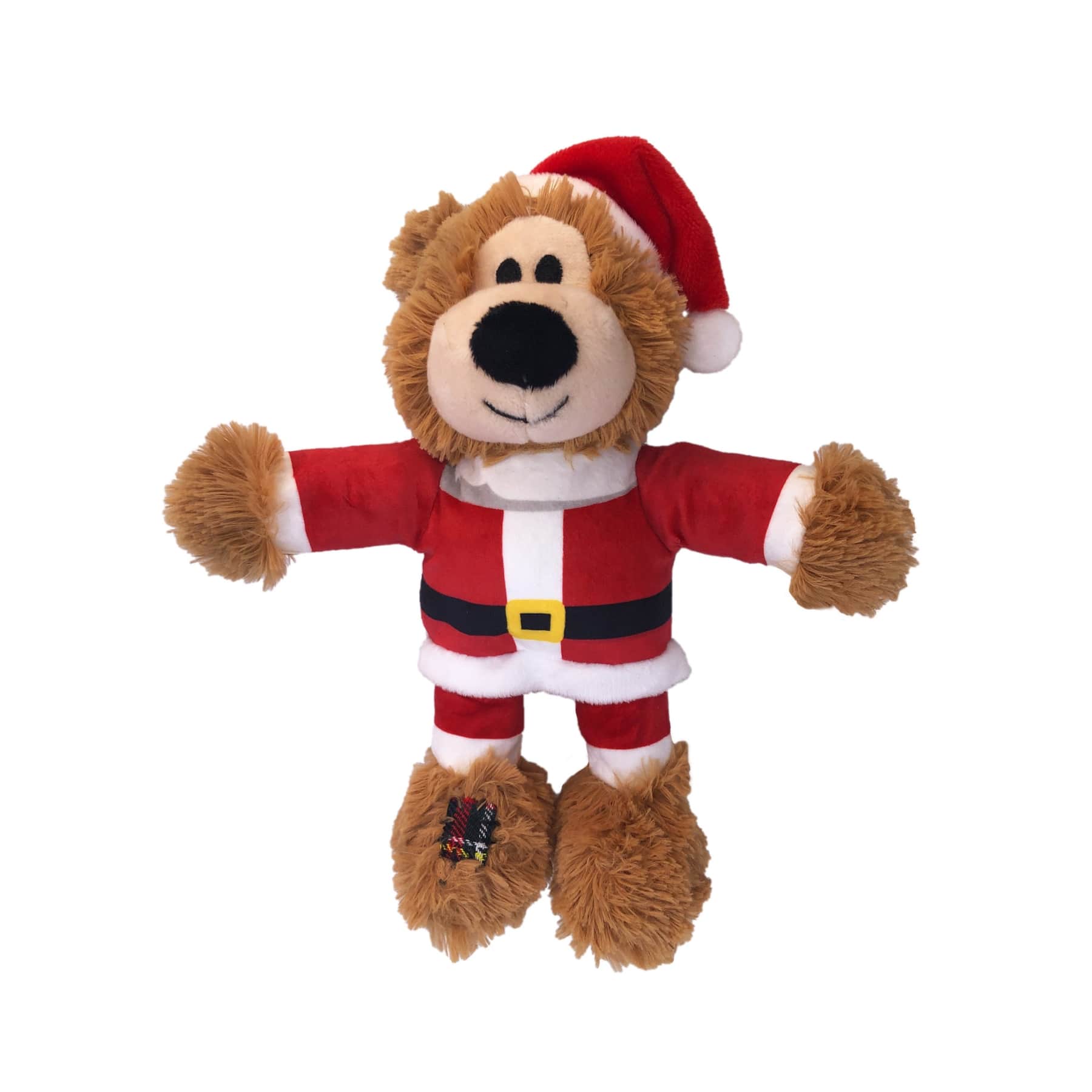 KONG Holiday Santa Wild Knots Bear Christmas Dog Toy with Squeaker