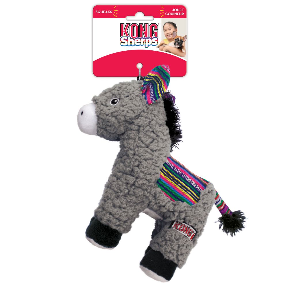 KONG Sherps Donkey Plush Dog Toy