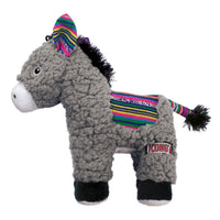 KONG Sherps Donkey Dog Toy featuring soft grey plush