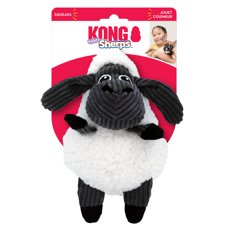 KONG Sherps Floofs Sheep Plush Squeaky Dog Toy 