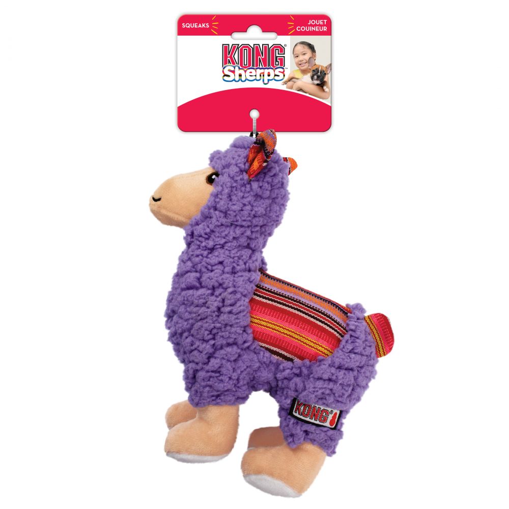 KONG Sherps Llama Plush Dog Toy - Retail Pack
