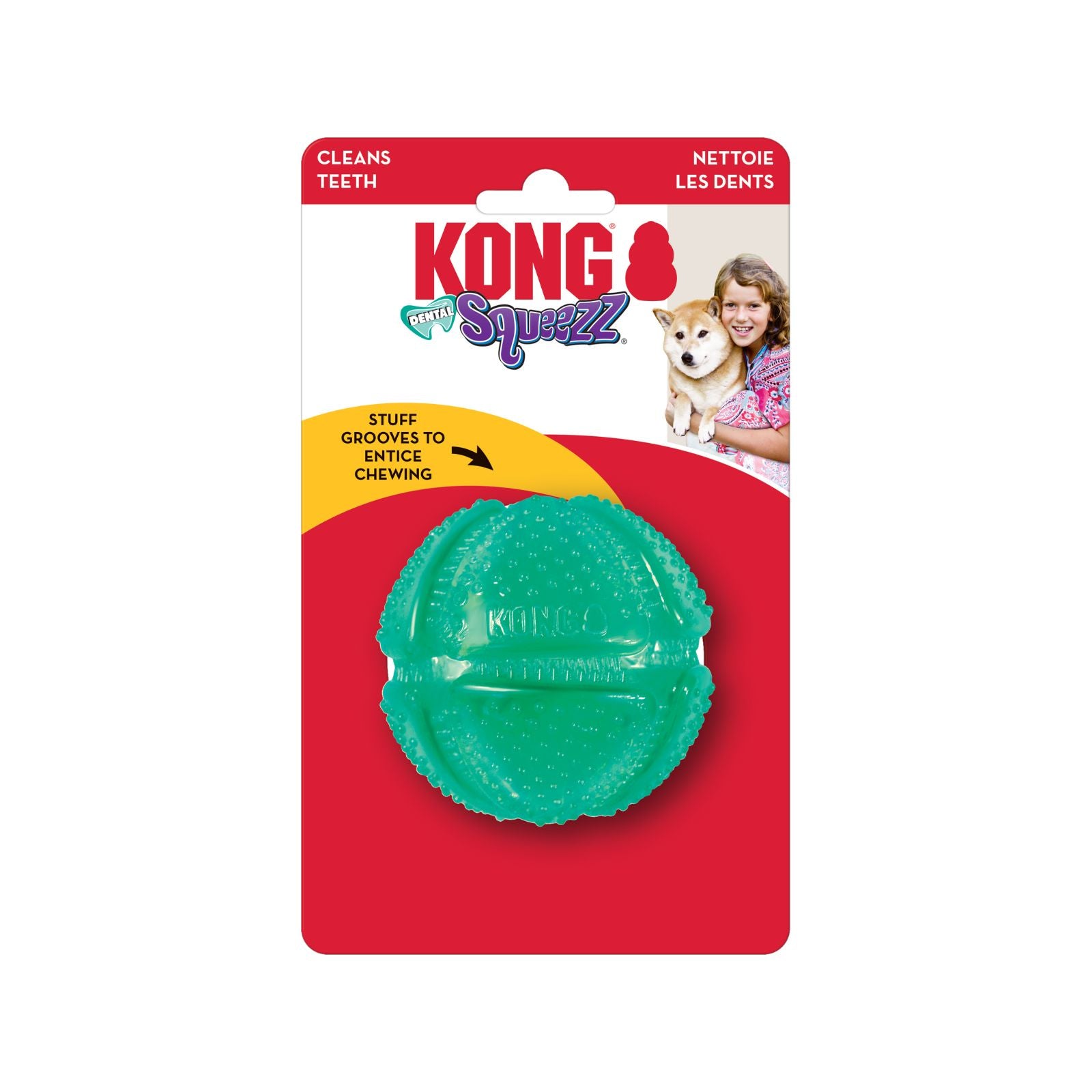KONG Medium Sized Dental Ball Chew Toy for Dogs