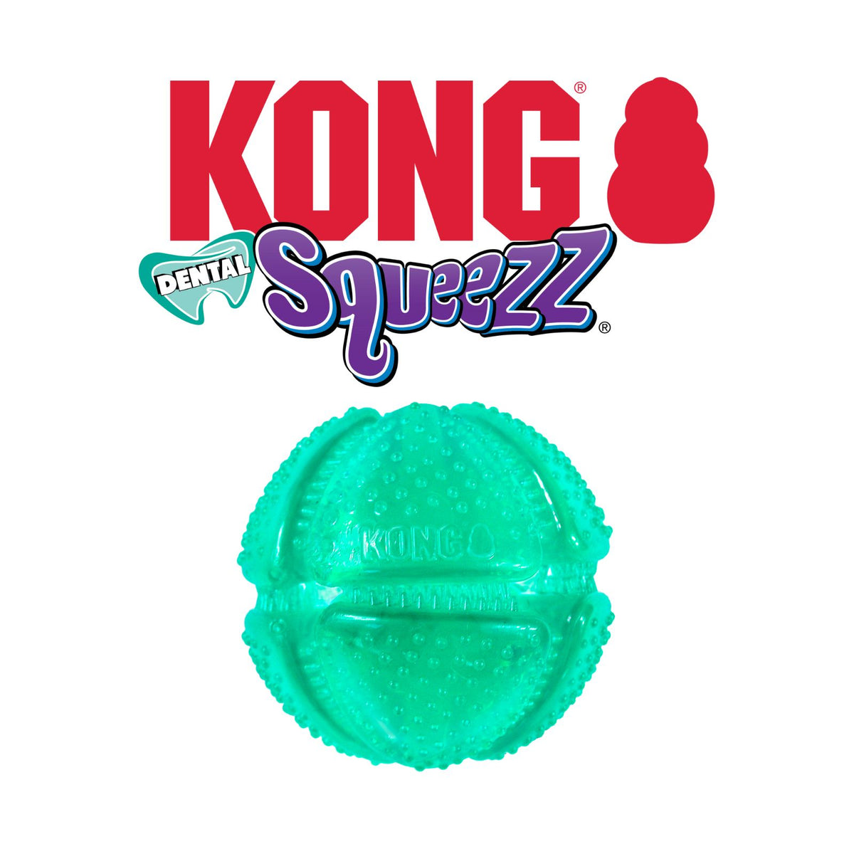 Squeezz KONG Squeezz Dental Ball - Medium Chew Toy for Dogs – Pet Variety