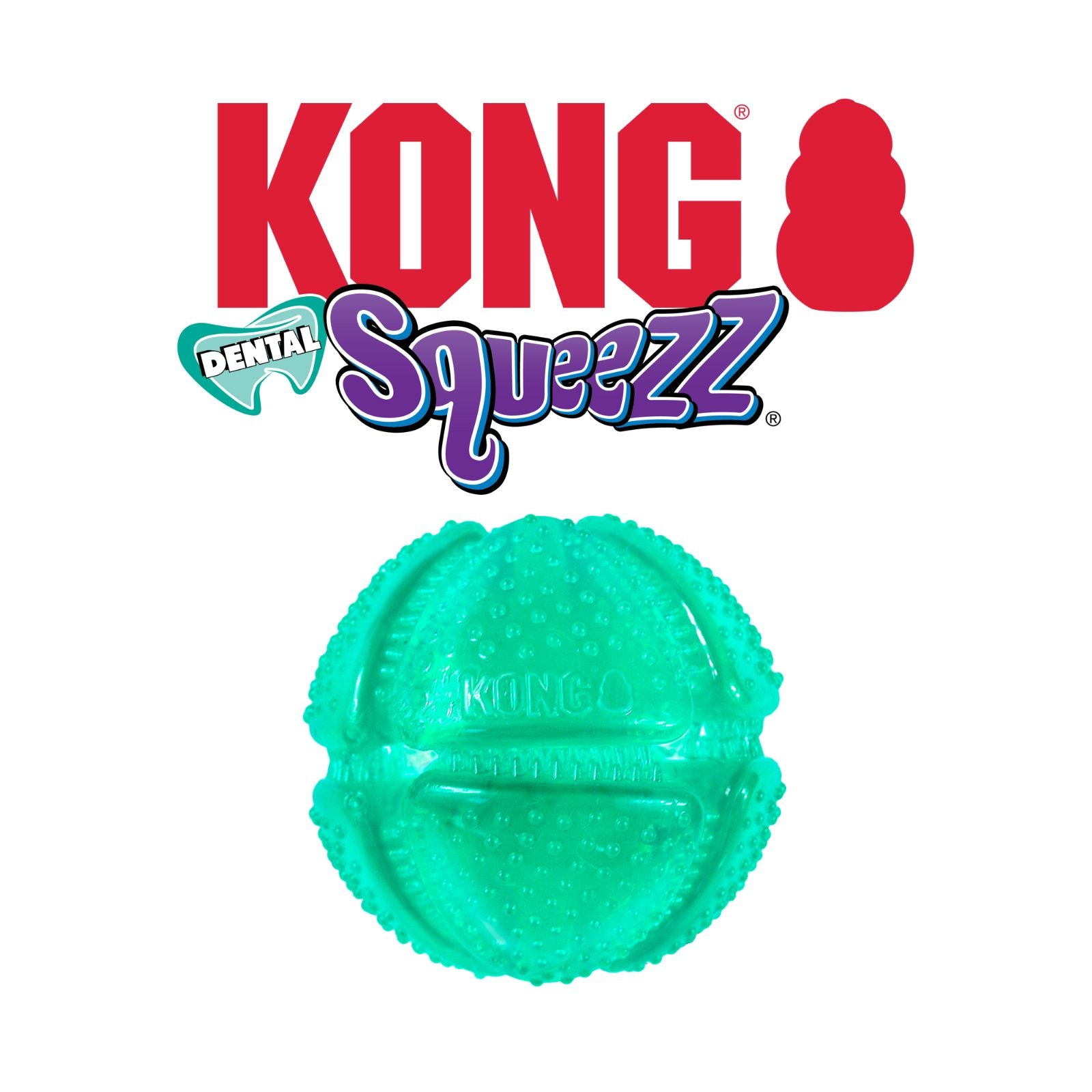 KONG Squeezz Dental Ball Chew Toy for Dogs
