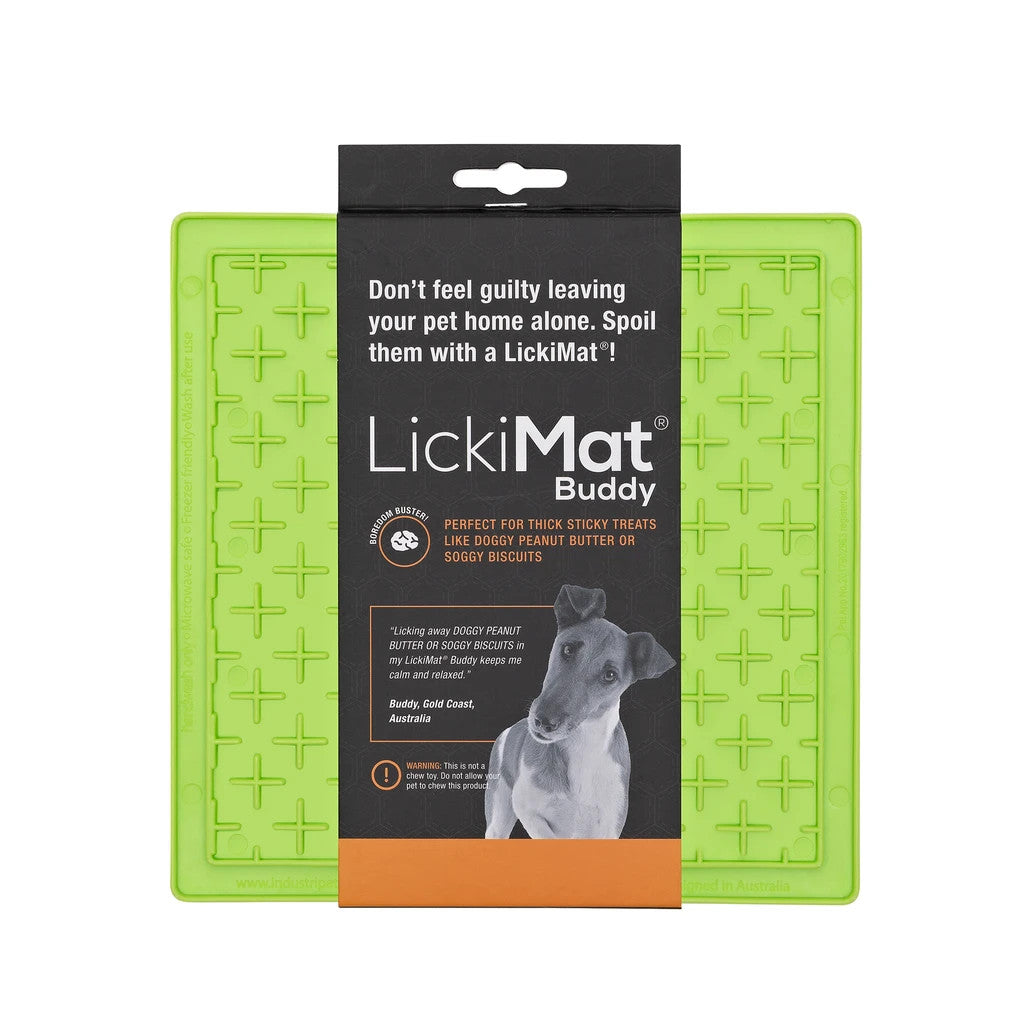 LickiMat Buddy Authentic Boredom Buster for Dogs - Colour Green