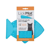 Lickimat Casper Enrichment Feeder for Cats - Turquoise