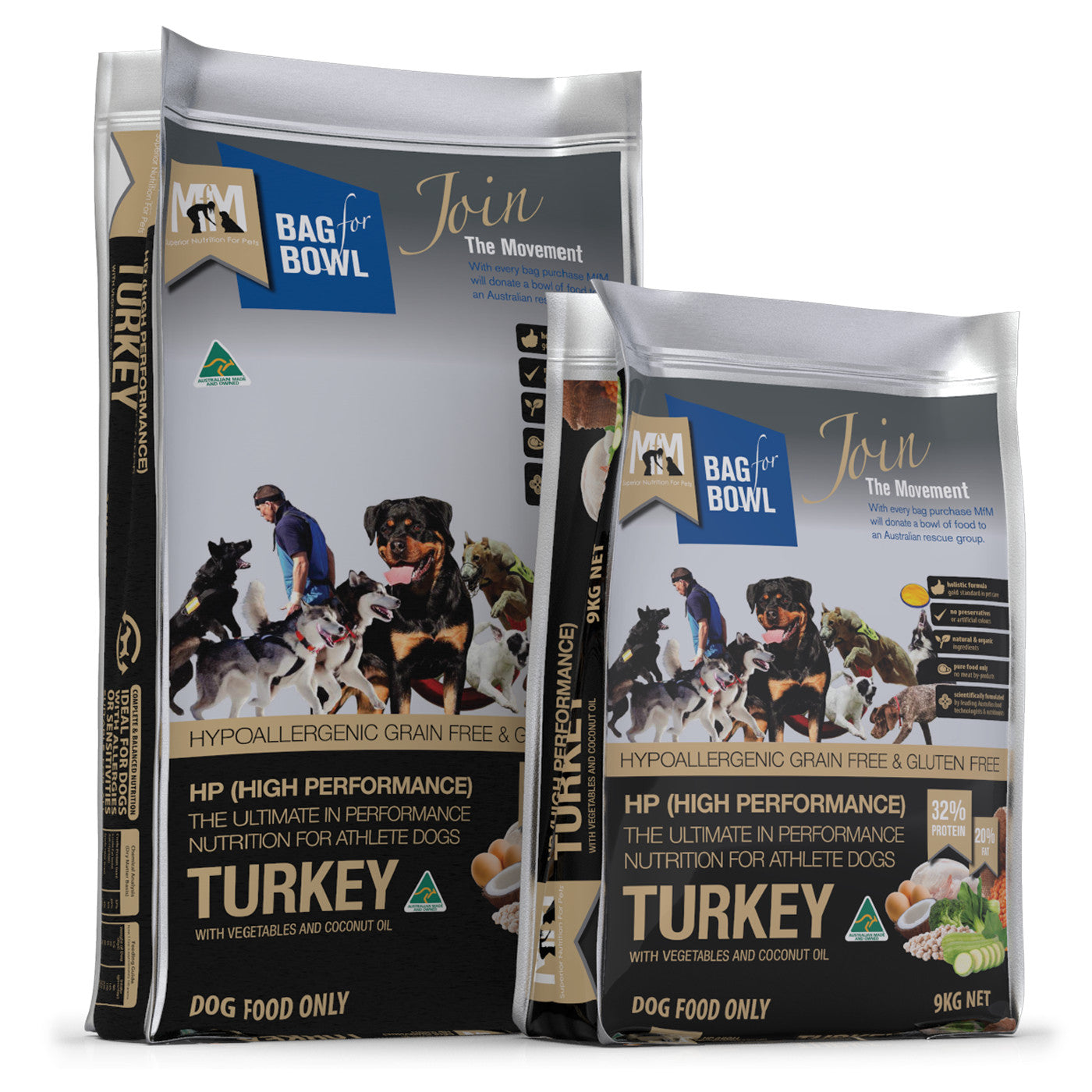 Meals for Mutts High Performance Turkey Dog Food.