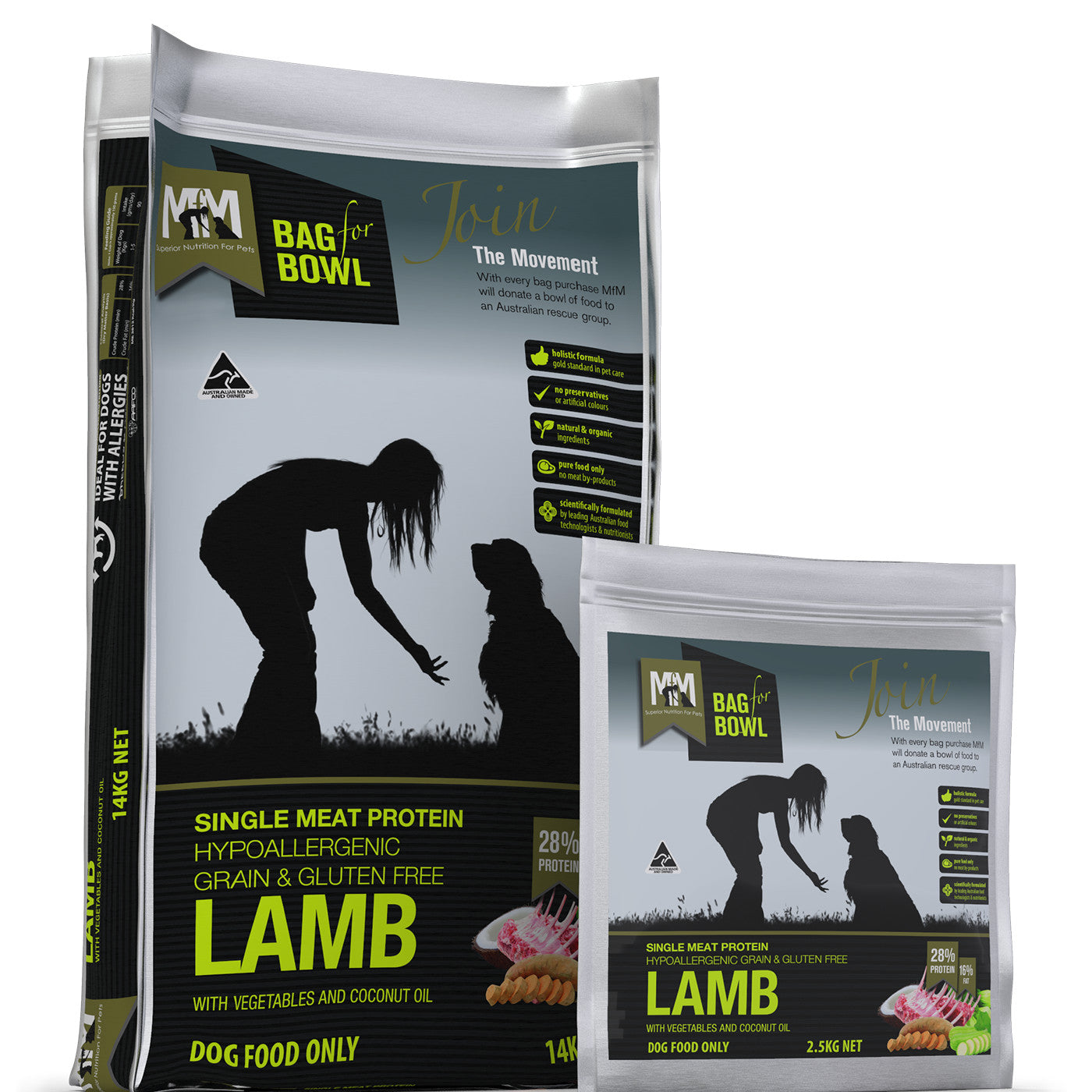 Meals for Mutts Lamb Single Meat Protein Dog Food.