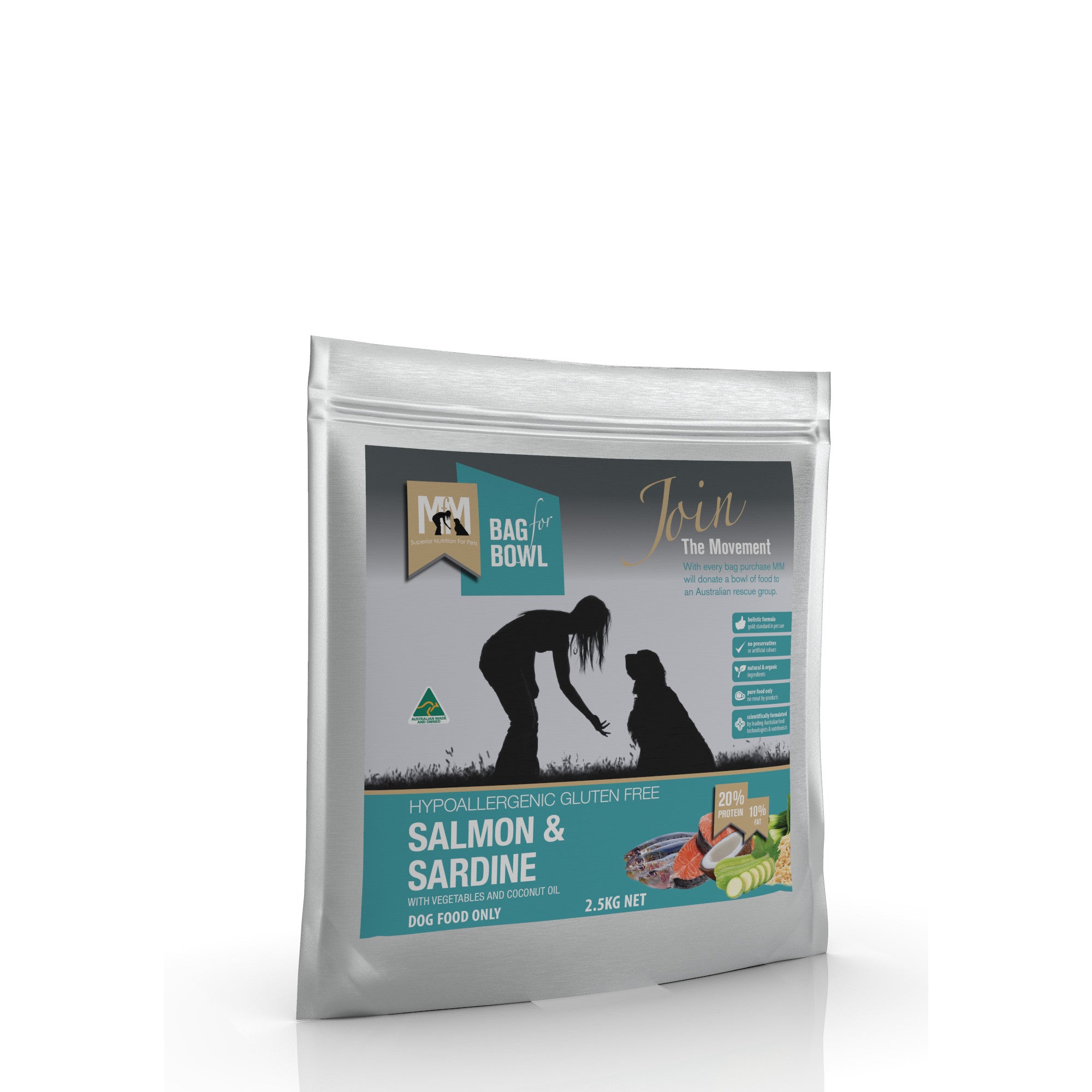 Meals for Mutts Salmon & Sardine Dog Food 2.5kg.