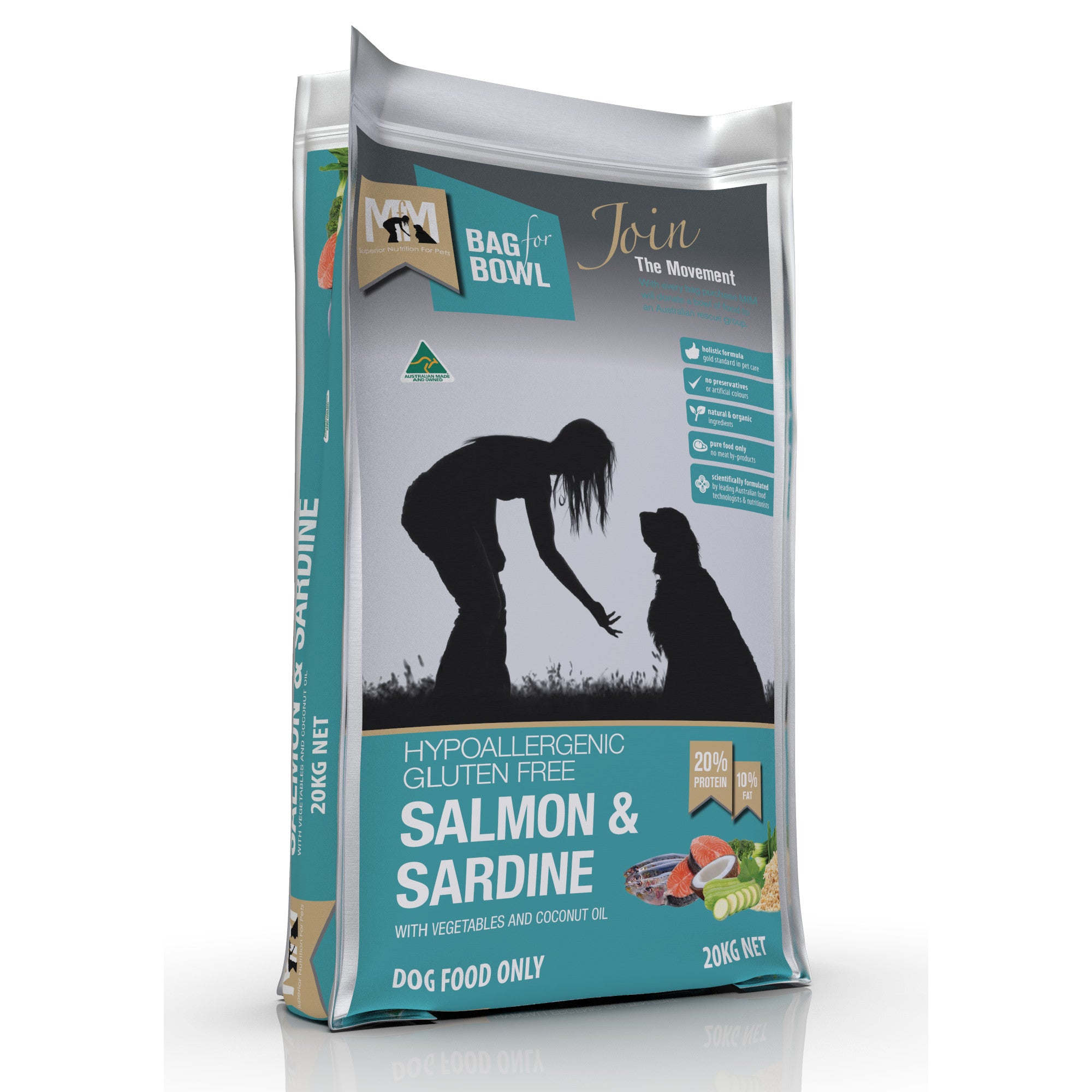 Meals for Mutts Salmon & Sardine Dog Food 20kg.