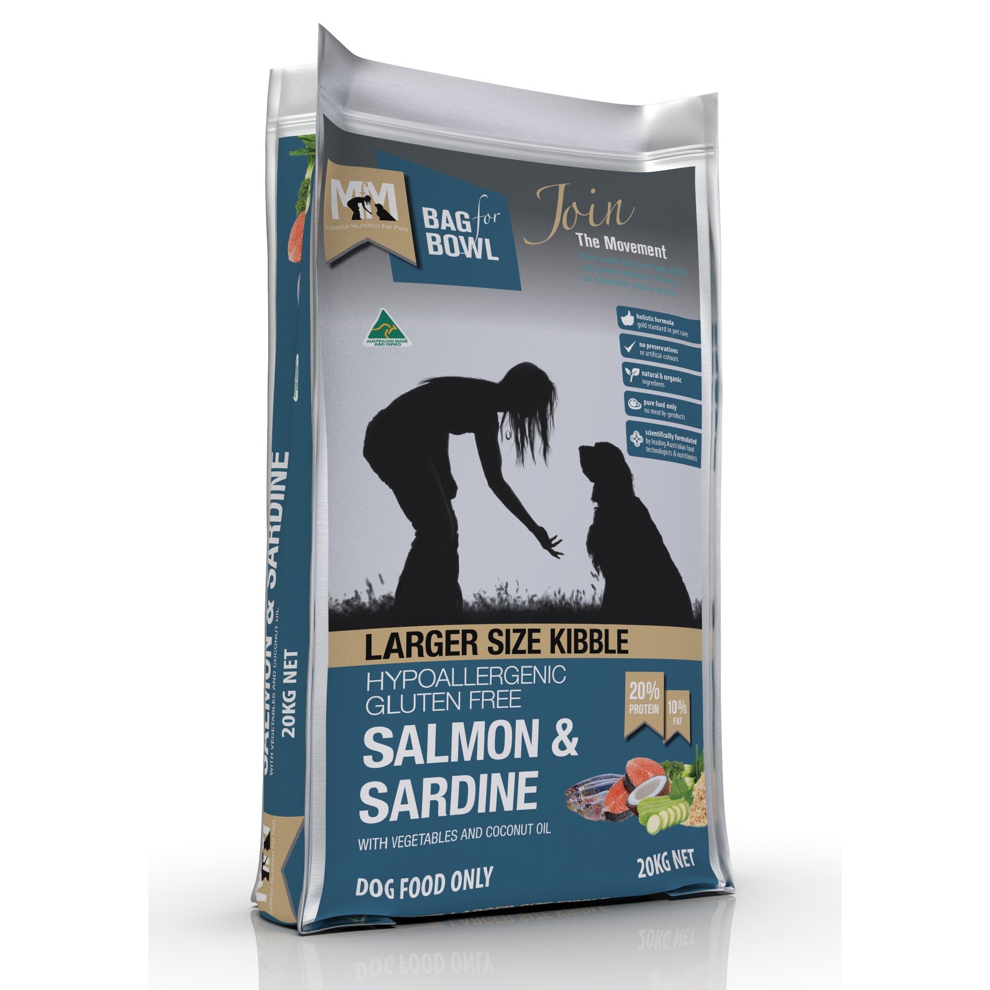 MEALS FOR MUTTS Salmon & Sardine Large Kibble Dry Dog Food