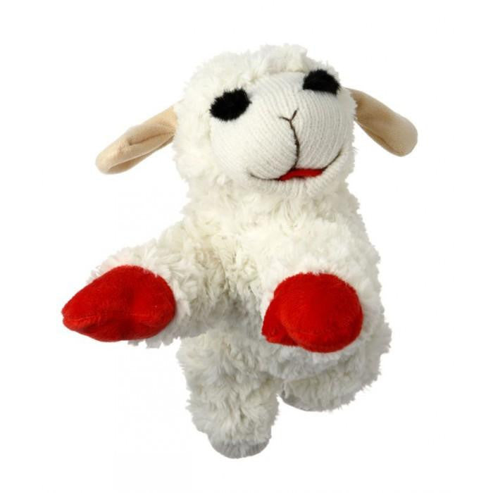 Multipet Lamb Chop Squeaky Plush Dog Toy - Medium.