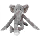 Multipet Swinging Safari Elephant Plush Dog Toy.