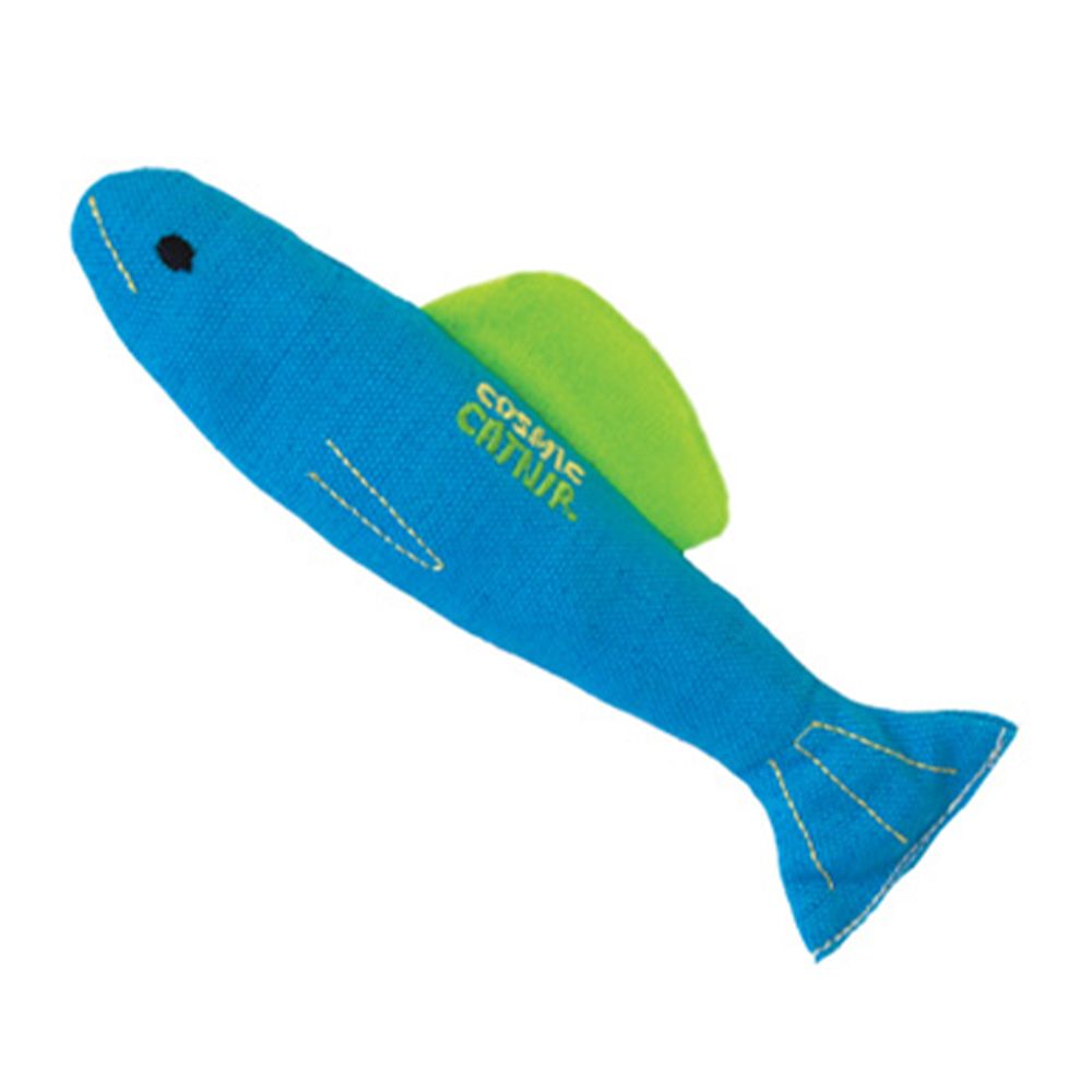 Blue and Green Cosmic Catnip Toy Annette Fish by OurPets