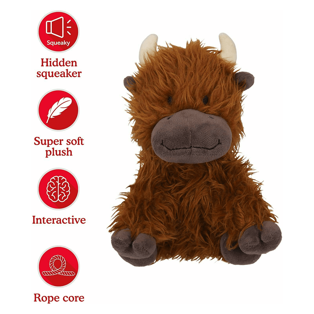 Rosewood Super Tough Plush Rope Core Cow: Cuddle Companion