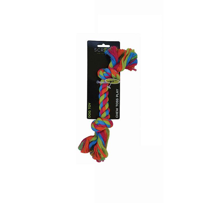 Scream 2-Knot Rope Chew and Tug Toy for Dogs.
