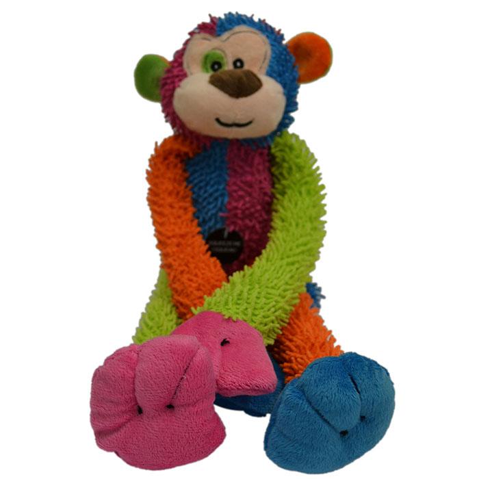 The adorable Scream Crew Monkey dog toy is so soft and cuddly.