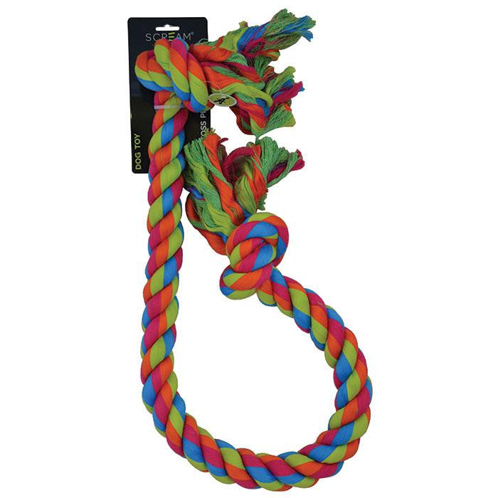 Scream Double Knot Jumbo Rope Dog Toy 120cm