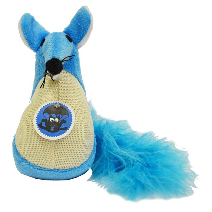 Scream Fatty Mouse Cat Toy with Catnip - Blue