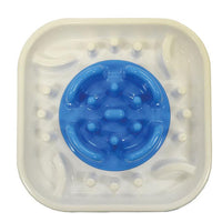 Scream Loud Blue Slow Feed Dog Bowl with Removable Coloured Centre