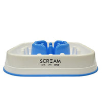 Scream Loud Blue Slow Feed Dog Bowl