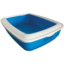 Scream Rectangle Loud Blue Cat Litter Tray.