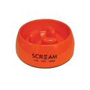 Scream Round Slow-Down Pillar Bowl for Dogs - Loud Orange 400ml