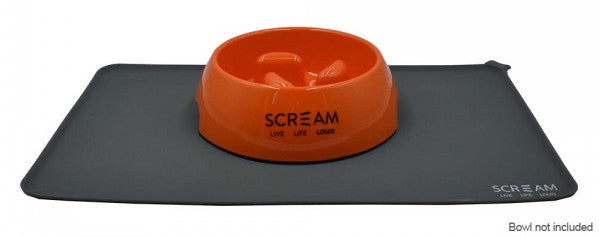 Scream Silicone Pet Food Mat with Scream Bowl