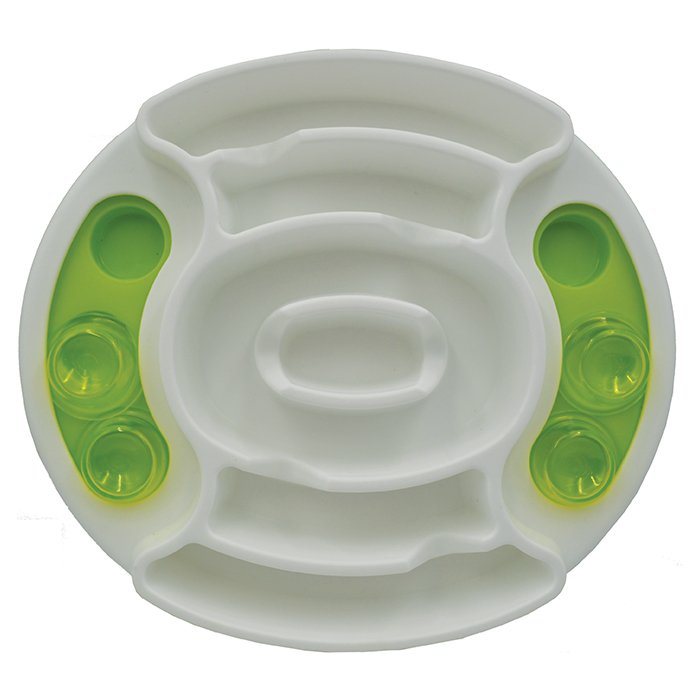 Scream Slow Feed Puzzle Bowl Loud Green - Top View.