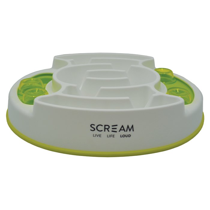 Scream Slow Feed Puzzle Bowl Loud Green