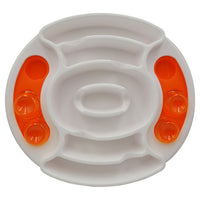 Scream Slow Feed Puzzle Bowl Loud Orange - Top View.