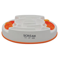 Scream Slow Feed Puzzle Bowl Loud Orange